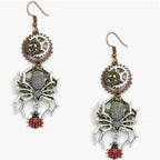 Boucles d’oreilles araignée steampunk
