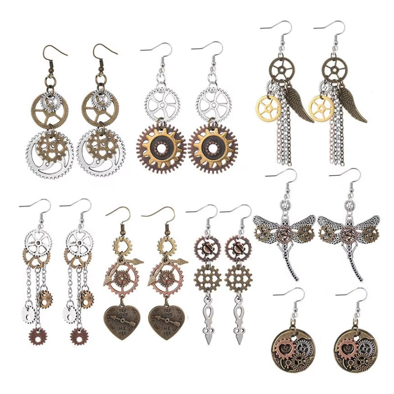 Boucles d’oreilles de style steampunk