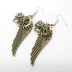 Boucles d’oreilles de style vintage aux ailes d’ange