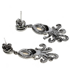 Boucles d’oreilles pieuvre de style steampunk