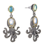 Boucles d’oreilles poulpe steampunk