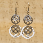Boucles d’oreilles steampunk motif engrenage