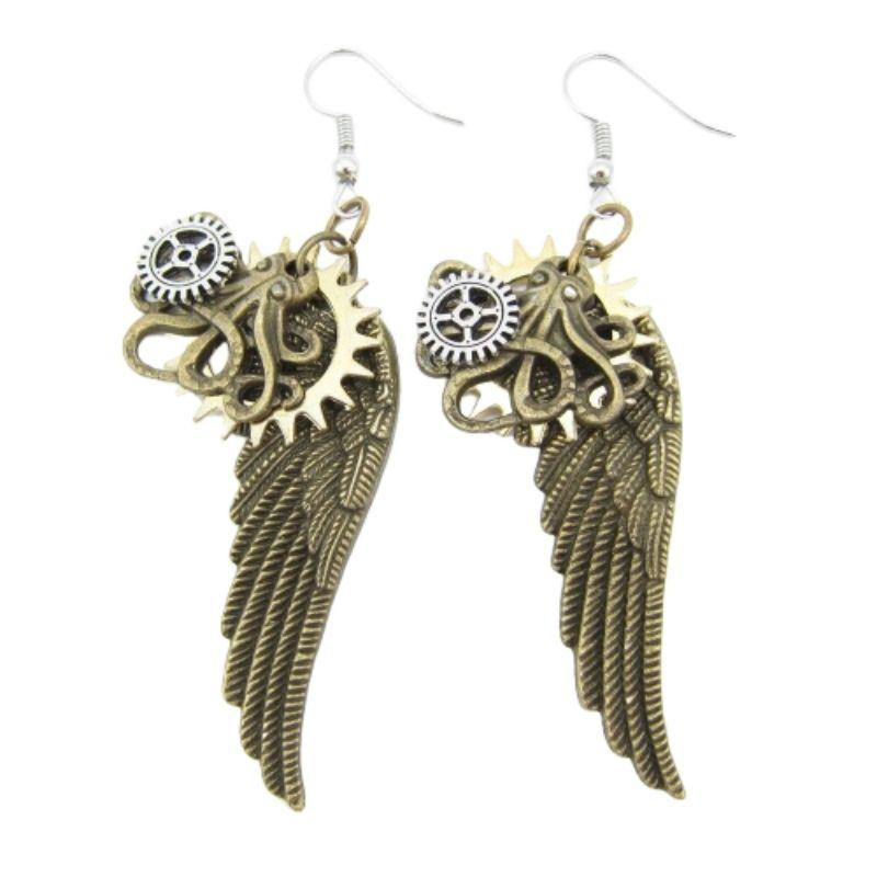Boucles d’oreilles vintage ailes d’ange
