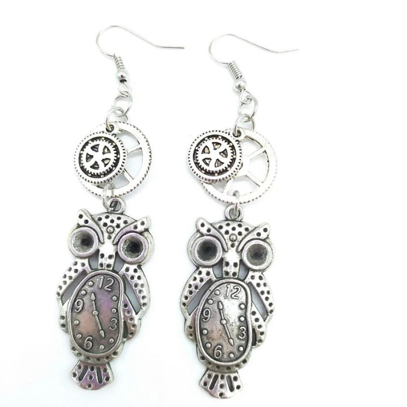 Boucles pendantes steampunk pour oreilles