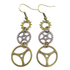 Boucles steampunk avec éléments pendants