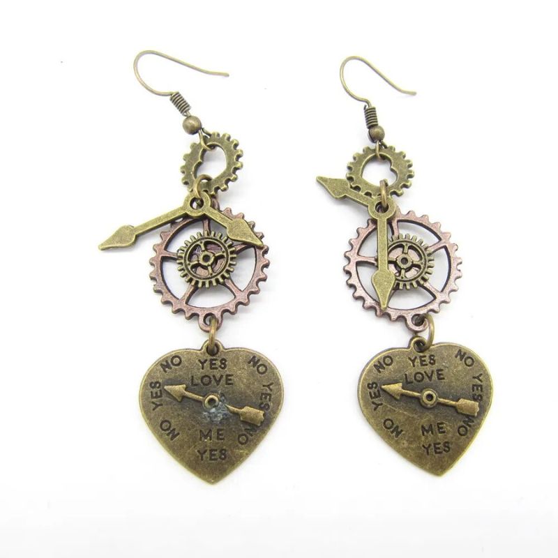 Boucles steampunk de forme pendante