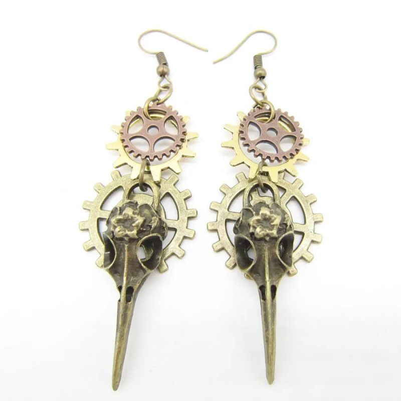 Boucles suspendues au style steampunk