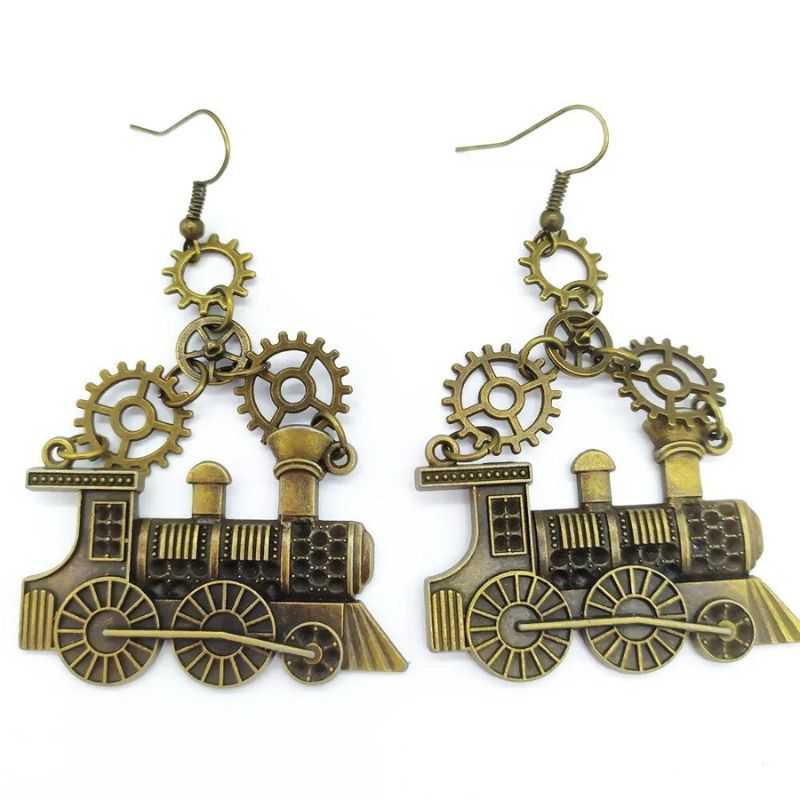 Boucles suspendues d'inspiration steampunk