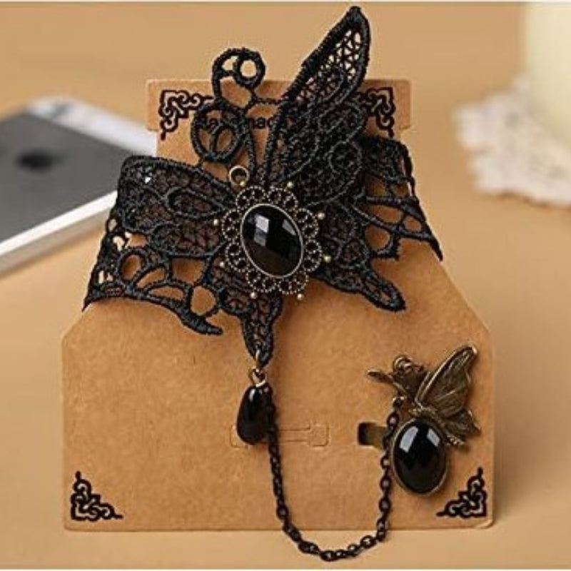 Bracelet-bague de style gothique