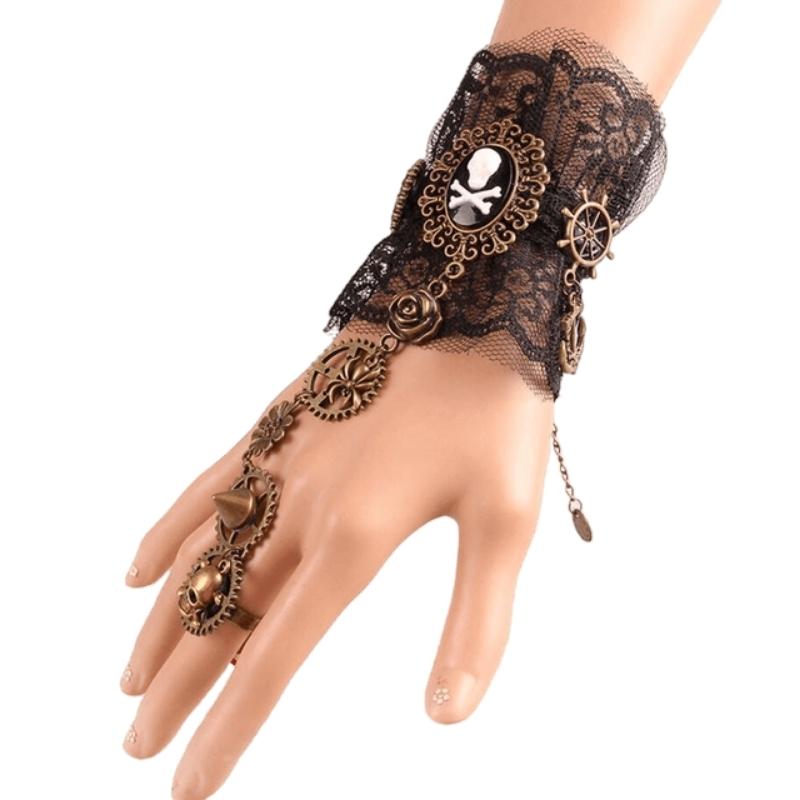 Bracelet en dentelle de style steampunk