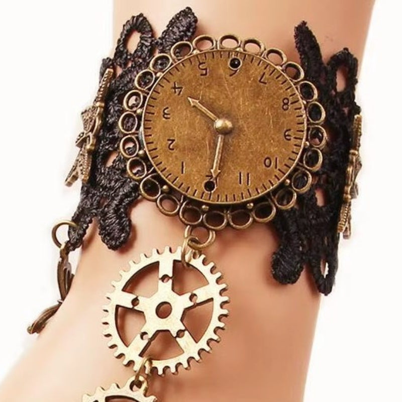 Bracelet steampunk avec horloge