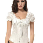 Bustier blanc à l’allure victorienne