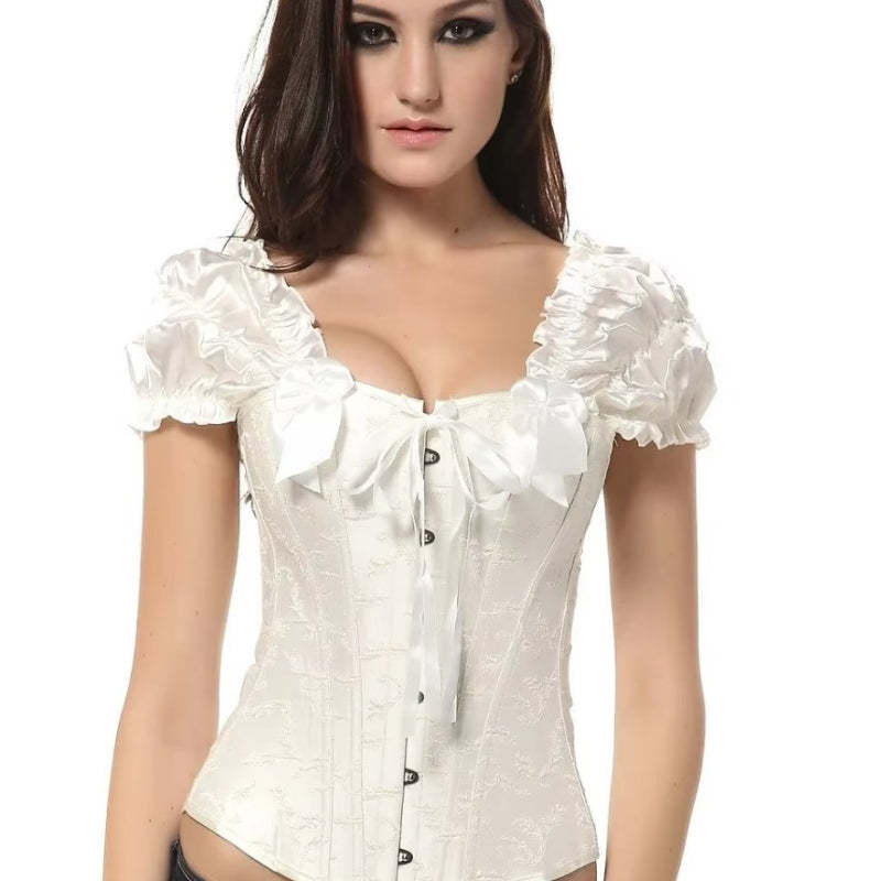 Bustier blanc à l’allure victorienne