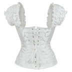 Bustier blanc d’inspiration victorienne