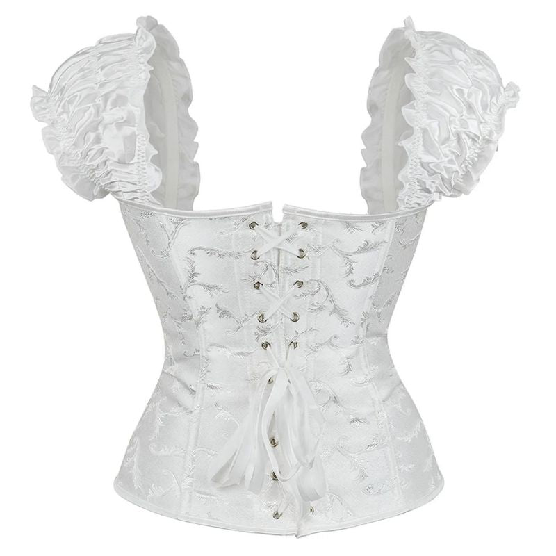 Bustier blanc d’inspiration victorienne