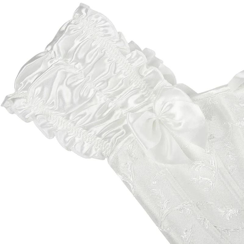 Bustier blanc esthétique victorienne