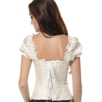 Bustier blanc façon victorienne