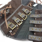 Bustier en simili esprit steampunk