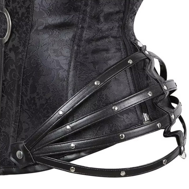 Bustier steampunk de style gothique