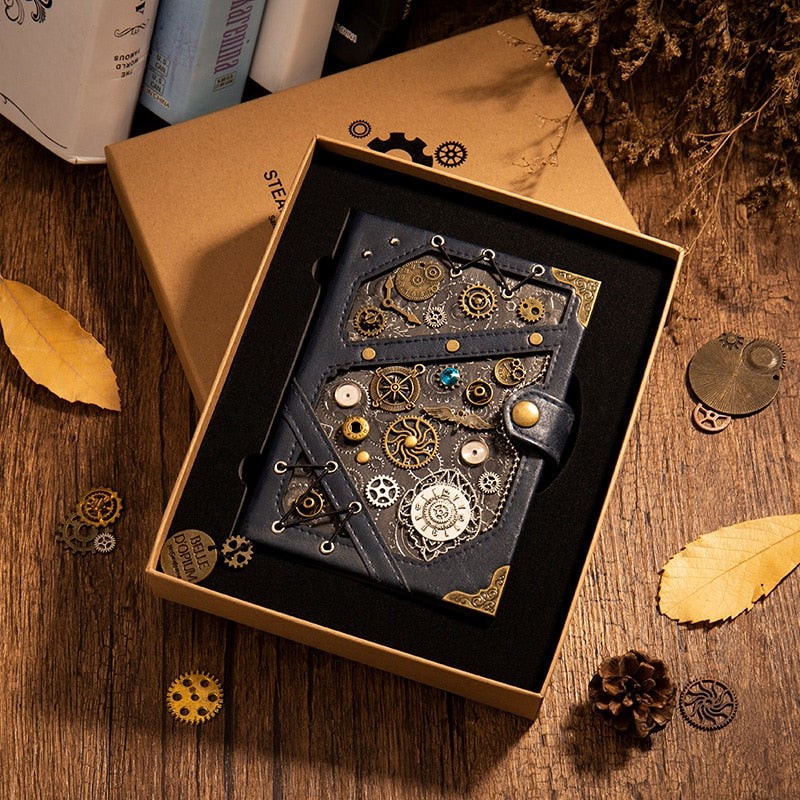 Cahier de notes de style steampunk