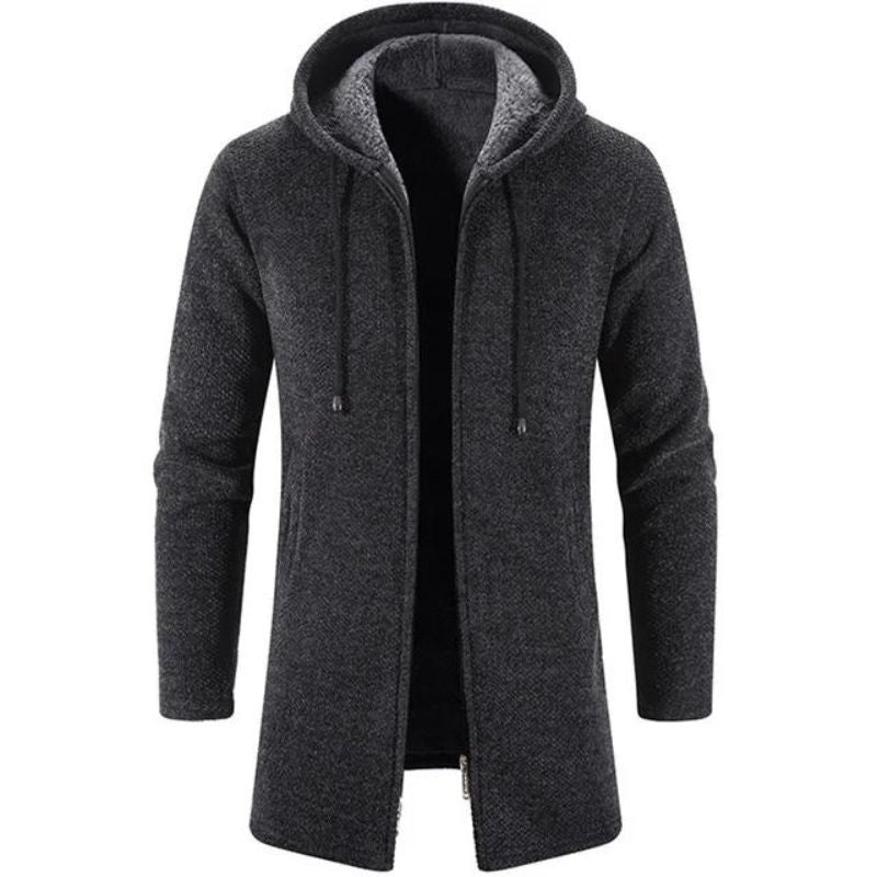 Cardigan masculin avec une capuche