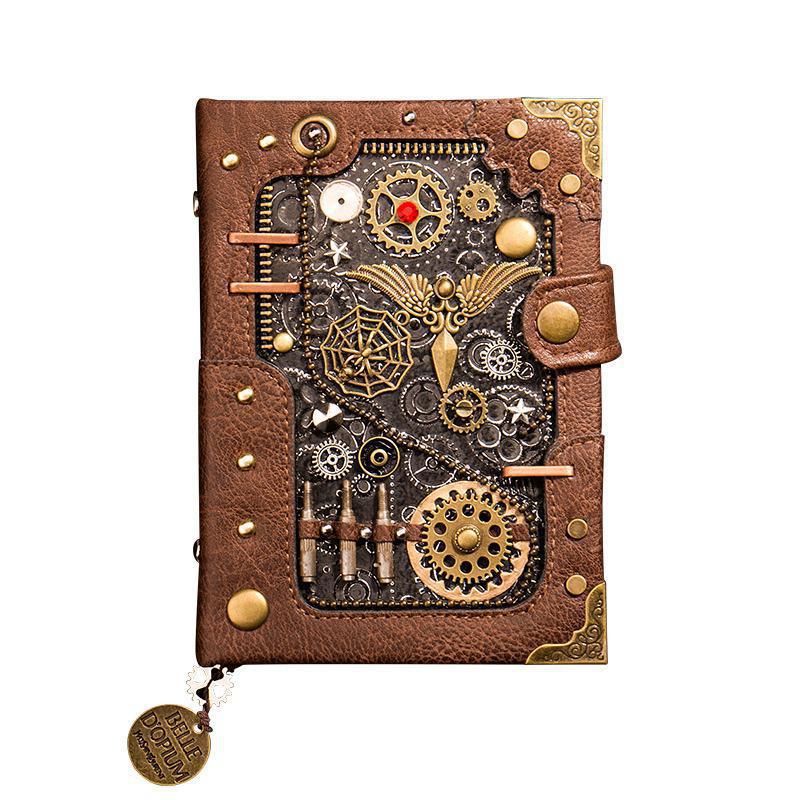 Carnet steampunk en PU