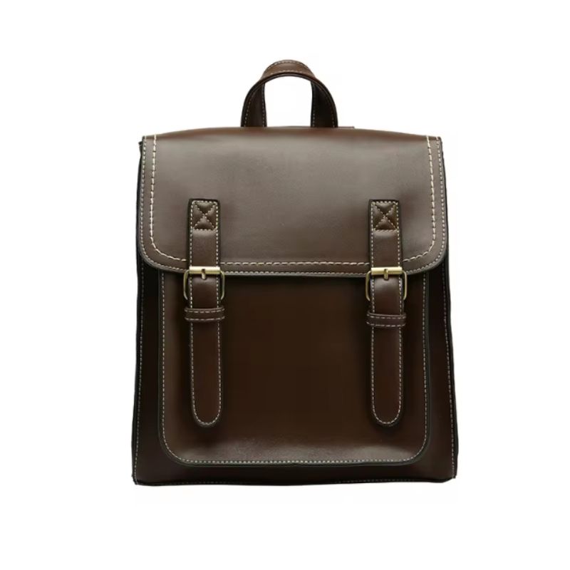 Cartable en matière PU au style steampunk