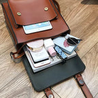 Cartable en PU à esthétique steampunk