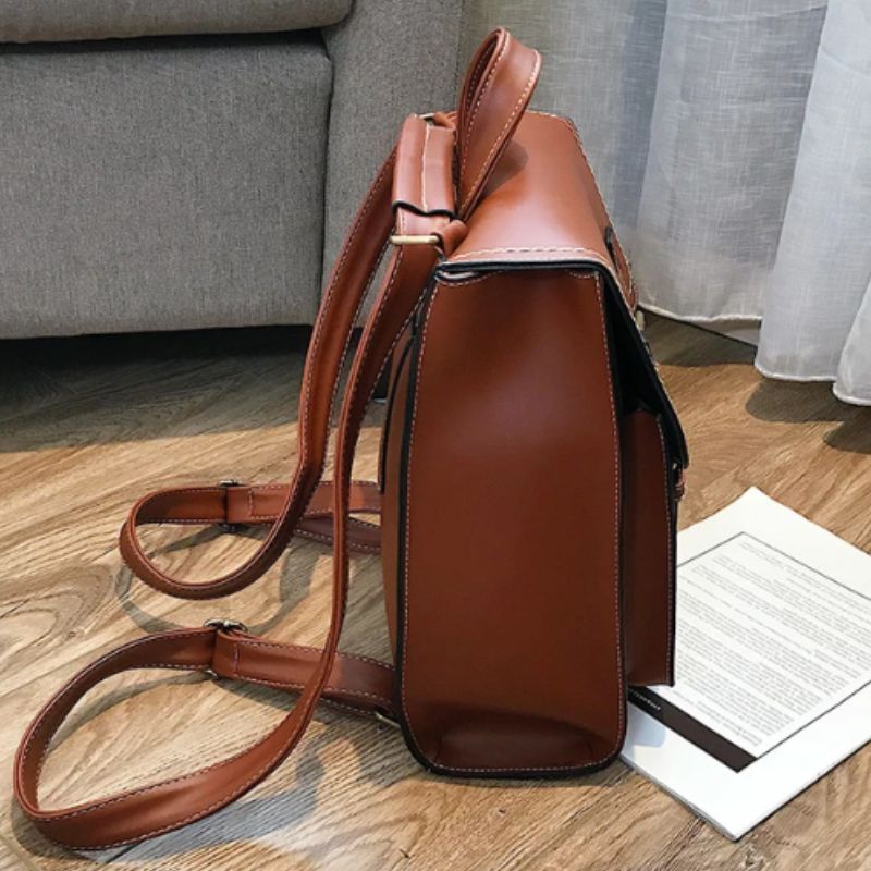 Cartable esthétique steampunk en matière PU