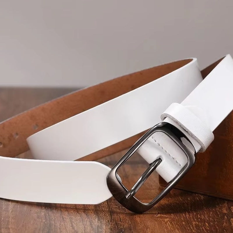 Ceinture blanche en simili style steampunk