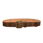 Ceinture de couleur marron en cuir vieilli