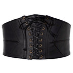 Ceinture en simili PU serre-taille style steampunk