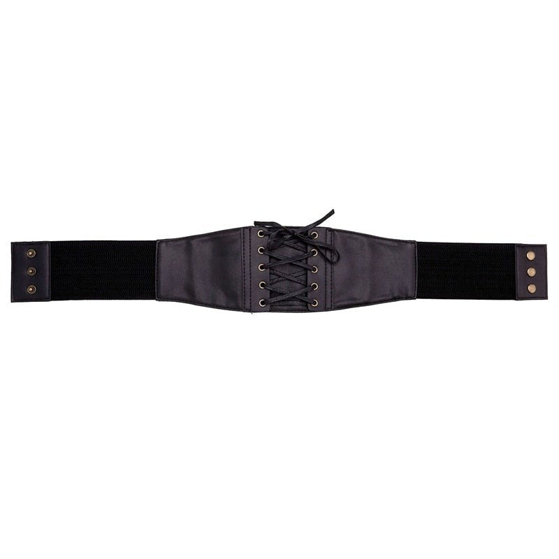 Ceinture façon serre-taille steampunk en simili PU