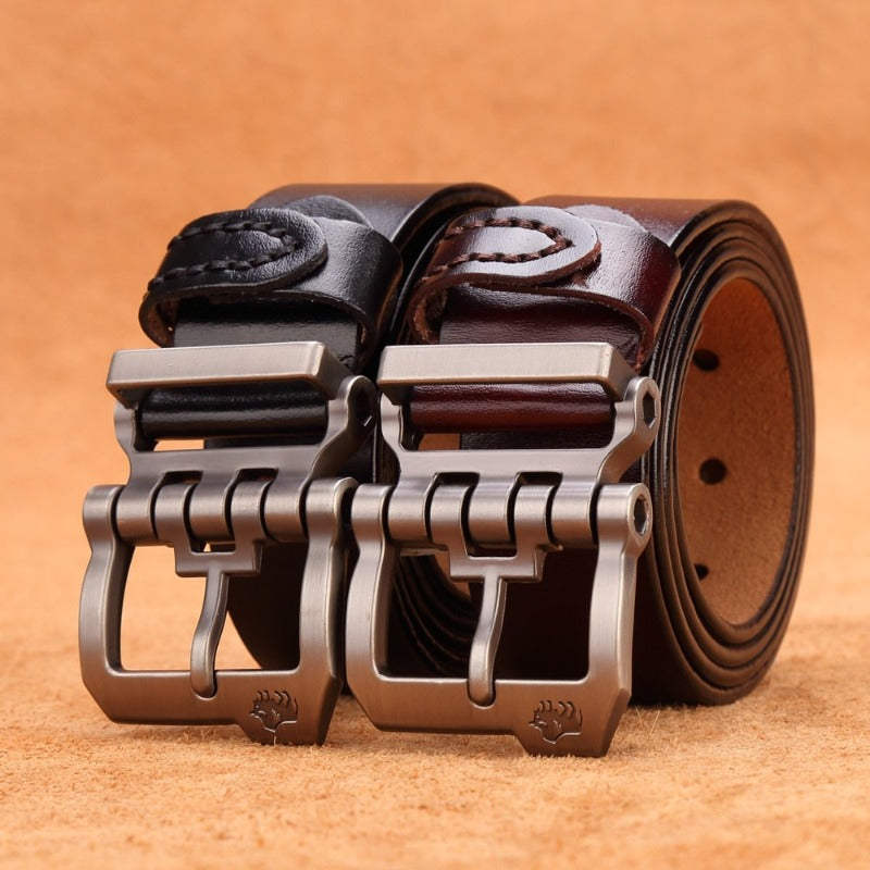 Ceinture masculine en cuir au look steampunk