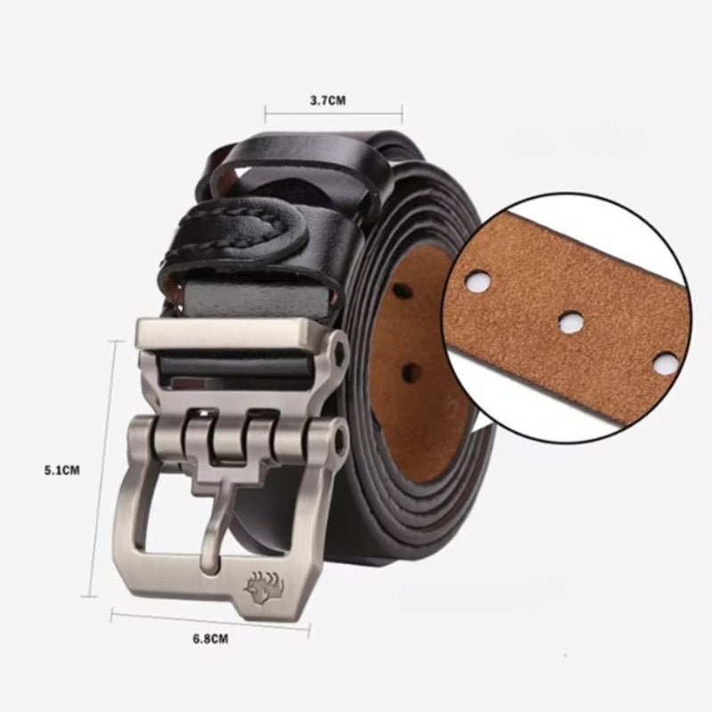 Ceinture masculine steampunk en cuir