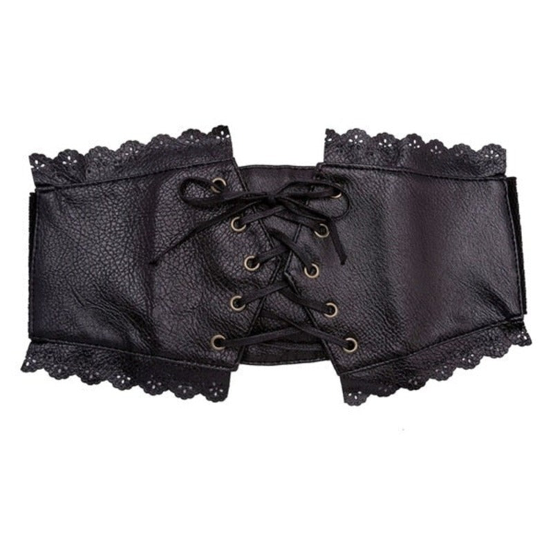 Ceinture serre-taille steampunk en simili PU
