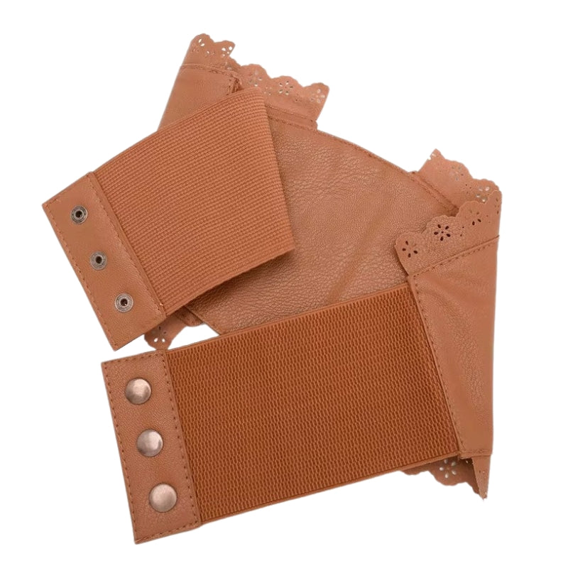 Ceinture steampunk serre-taille en simili PU