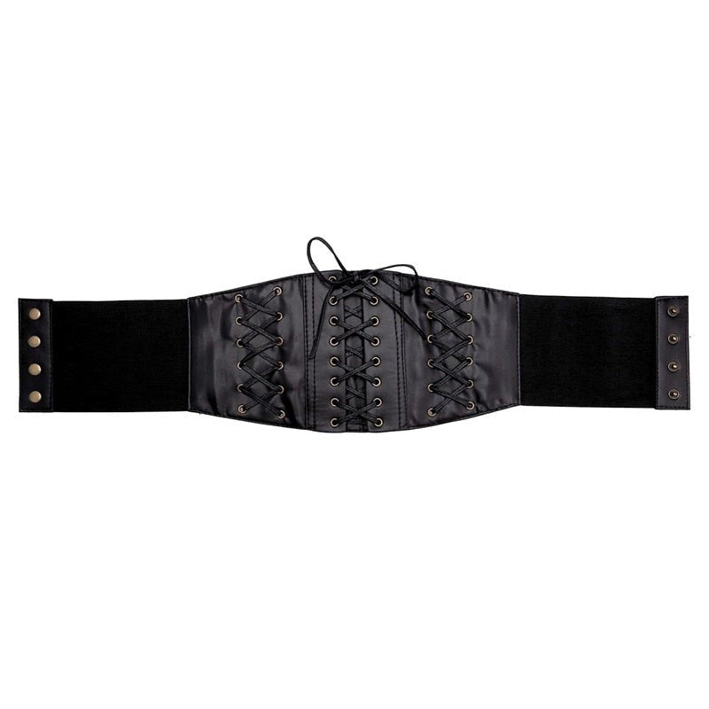 Ceinture style steampunk serre-taille en simili PU