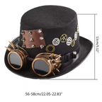 Chapeau à engrenage style steampunk