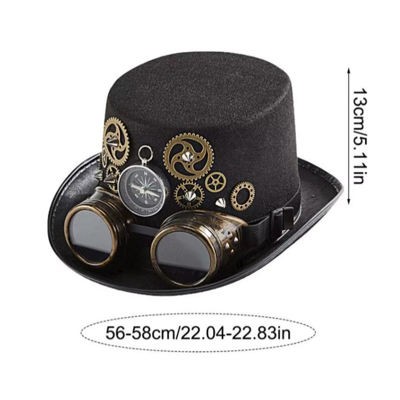 Chapeau à mécanismes de style steampunk