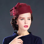 Chapeau à voilette de style steampunk