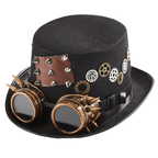 Chapeau avec engrenage d’inspiration steampunk