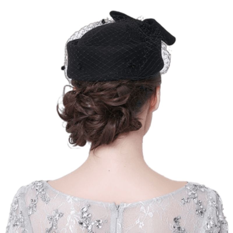 Chapeau avec voilette steampunk
