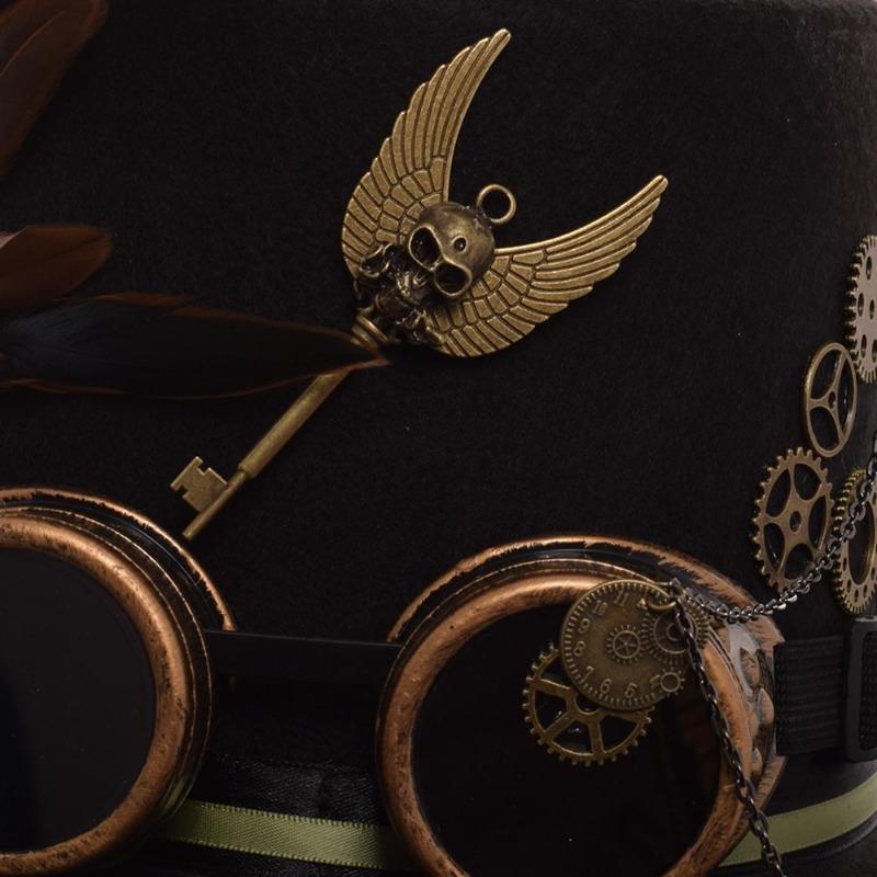 Chapeau d'explorateur au style steampunk