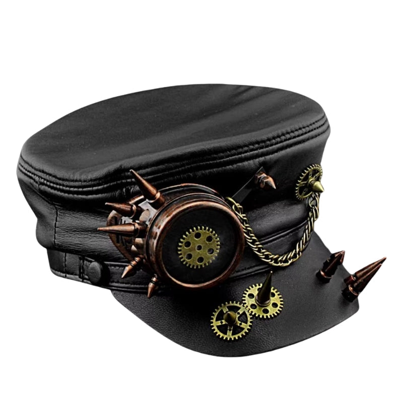 Chapeau de style militaire steampunk