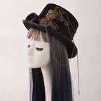 Chapeau de style steampunk à chaîne