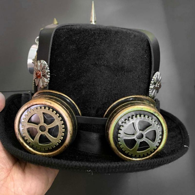 Chapeau de style steampunk customisé
