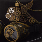 Chapeau de style steampunk muni de lunettes