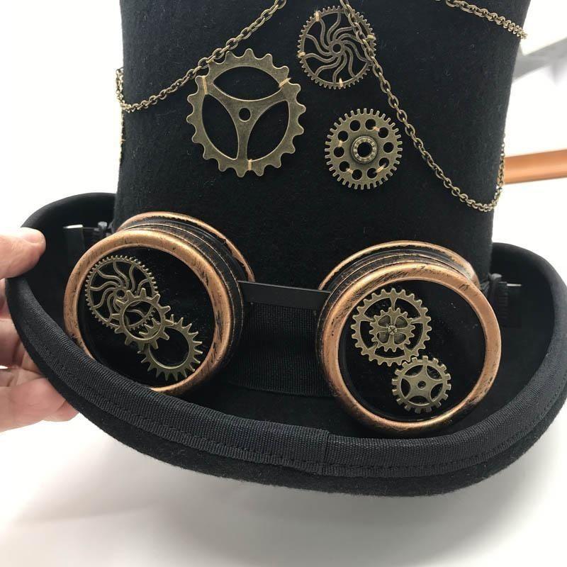 Chapeau de type haut-de-forme steampunk