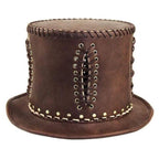 Chapeau en PU de style steampunk